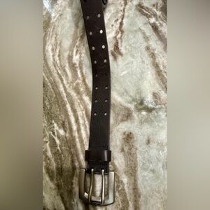 Levi's Vintage Belt~Dark Brown ~ Full Grain Leather~Size 38~Gunmetal Buckle~New